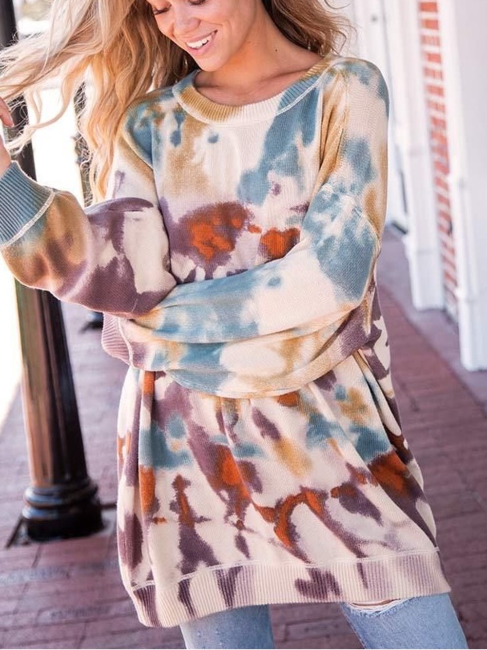 Natural Life Taylor Oversized Tie Dye Sweater